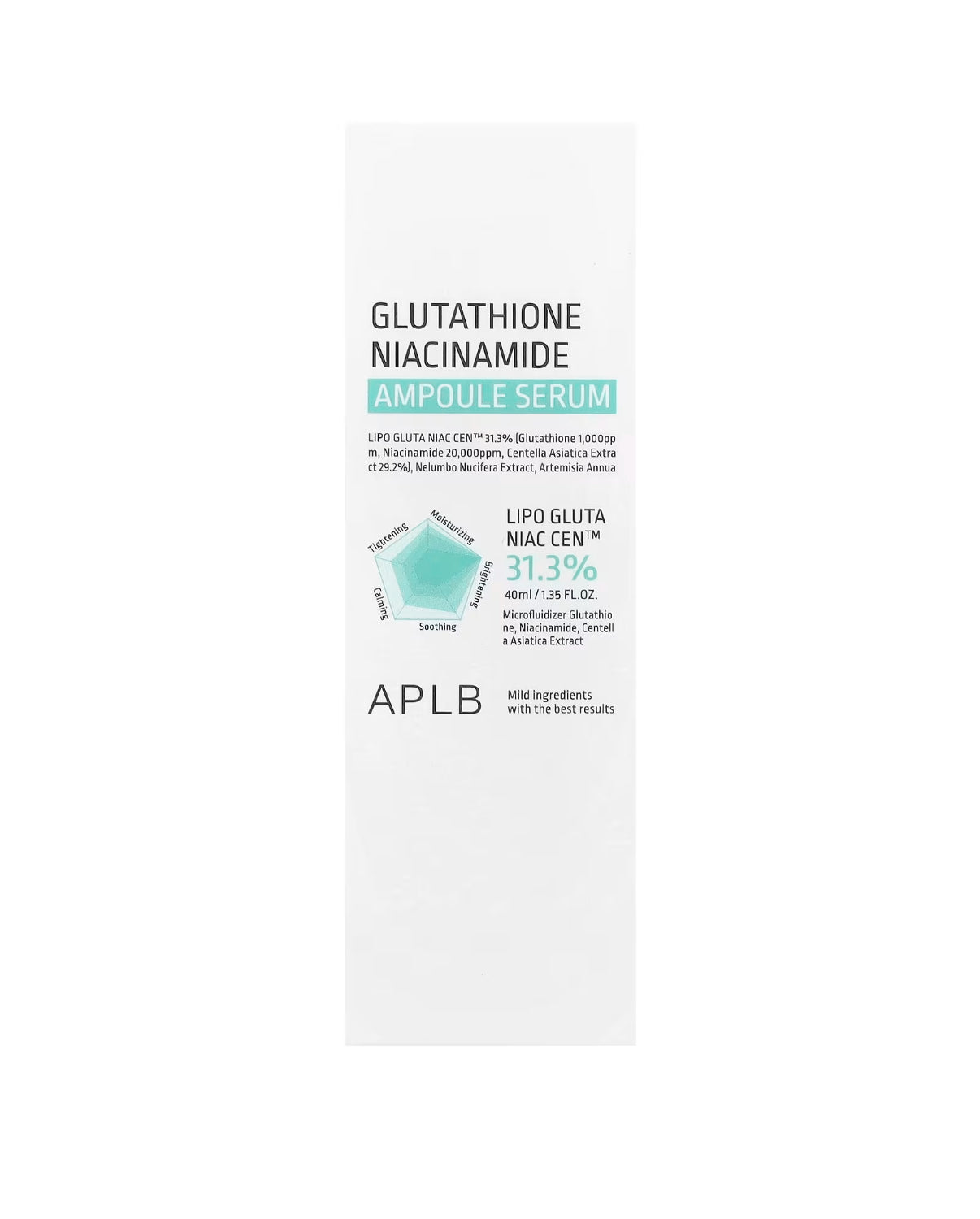 APLB Glutathione Niacinamide Ampoule Serum made in Korea