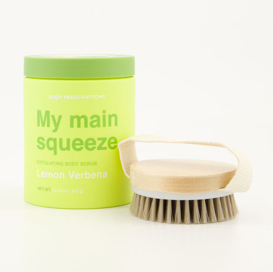Body Prescriptions Lemon Verbena Body Scrub & Dry Brush Set