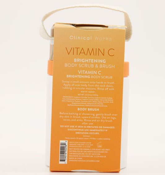 Vitamin C Body Scrub & Dry Brush Set by Clinical Works