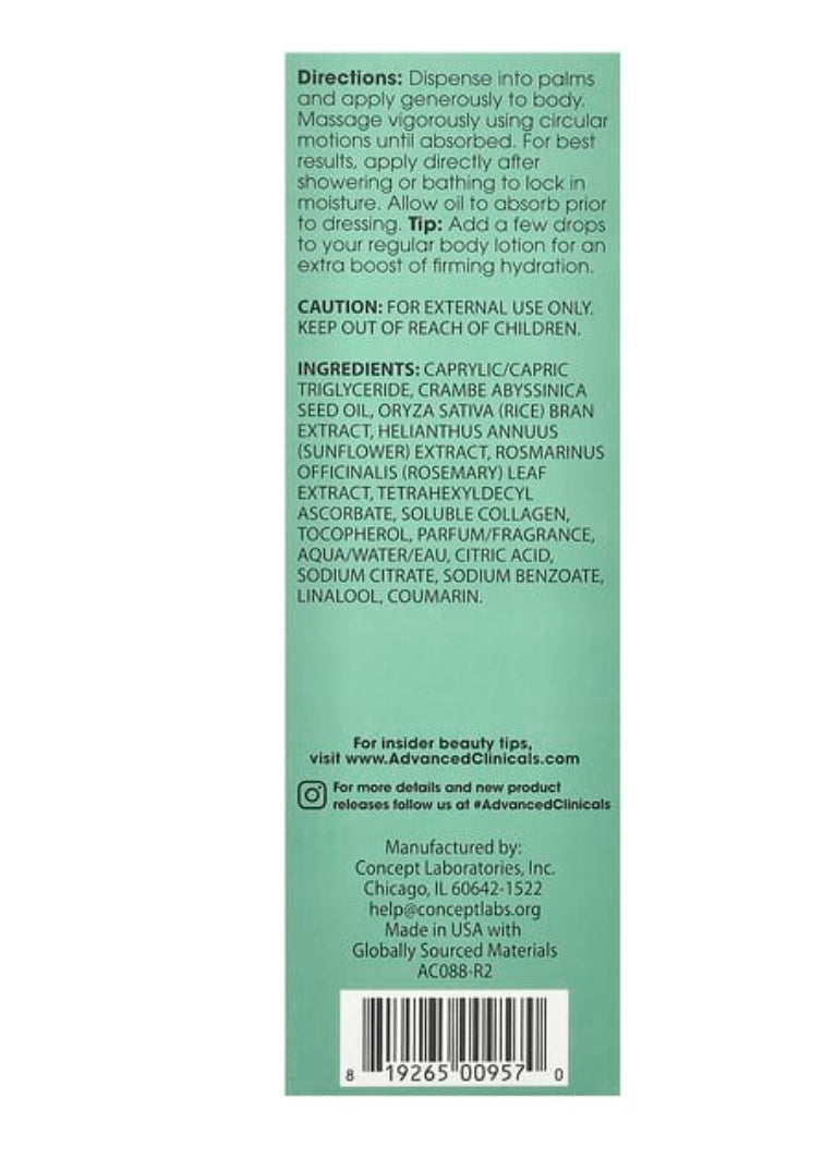 Collagen Lifting Body Oil by Advanced Clinicals