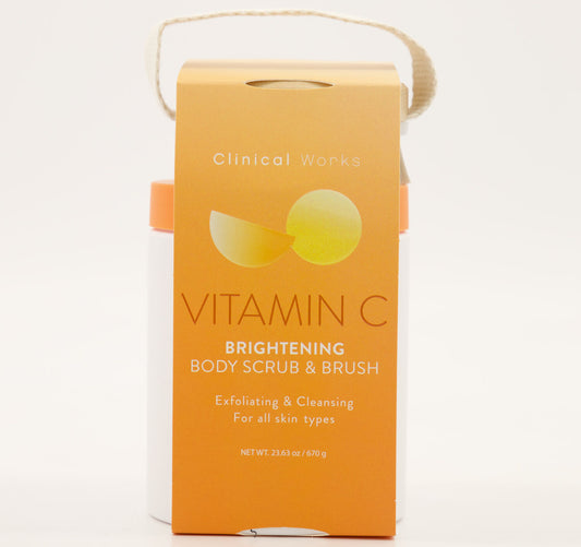 Vitamin C Body Scrub & Dry Brush Set by Clinical Works