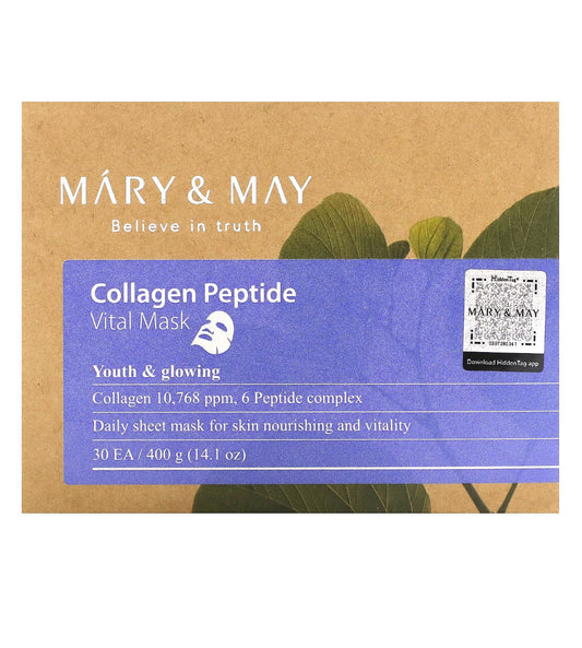 Mary & May - Collagen Peptide virtual beauty mask made in Korea
