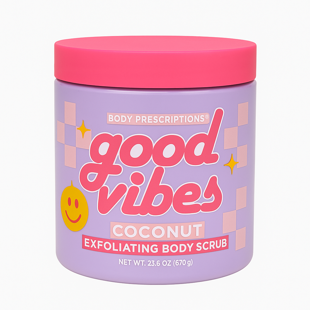 Good Vibes Coconut Exfoliating Body Scrub By Body Prescriptions