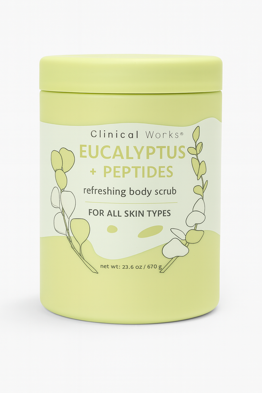 Clinical Works Eucalyptus + Peptides Refreshing Body Scrub