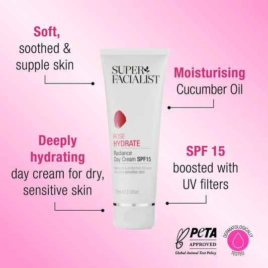 Super Facialist Rosehip Hydra-Protect Day Cream SPF15 – Hydrating Moisturiser