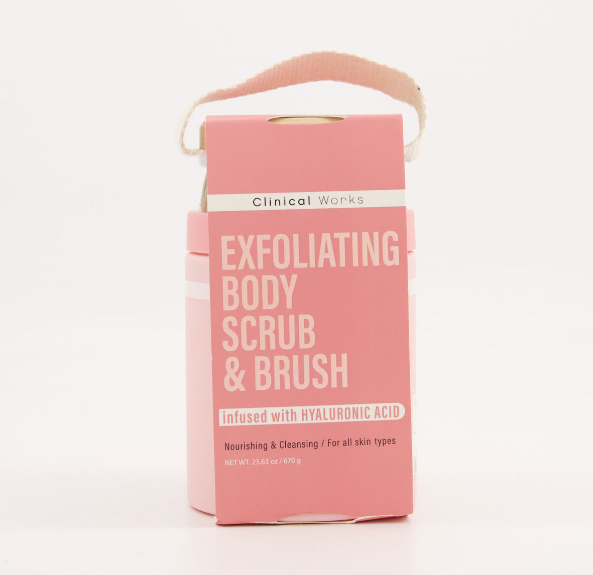 Exfoliating Body Scrub & Dry Brush – Hyaluronic Acid Infused by Clinical Works