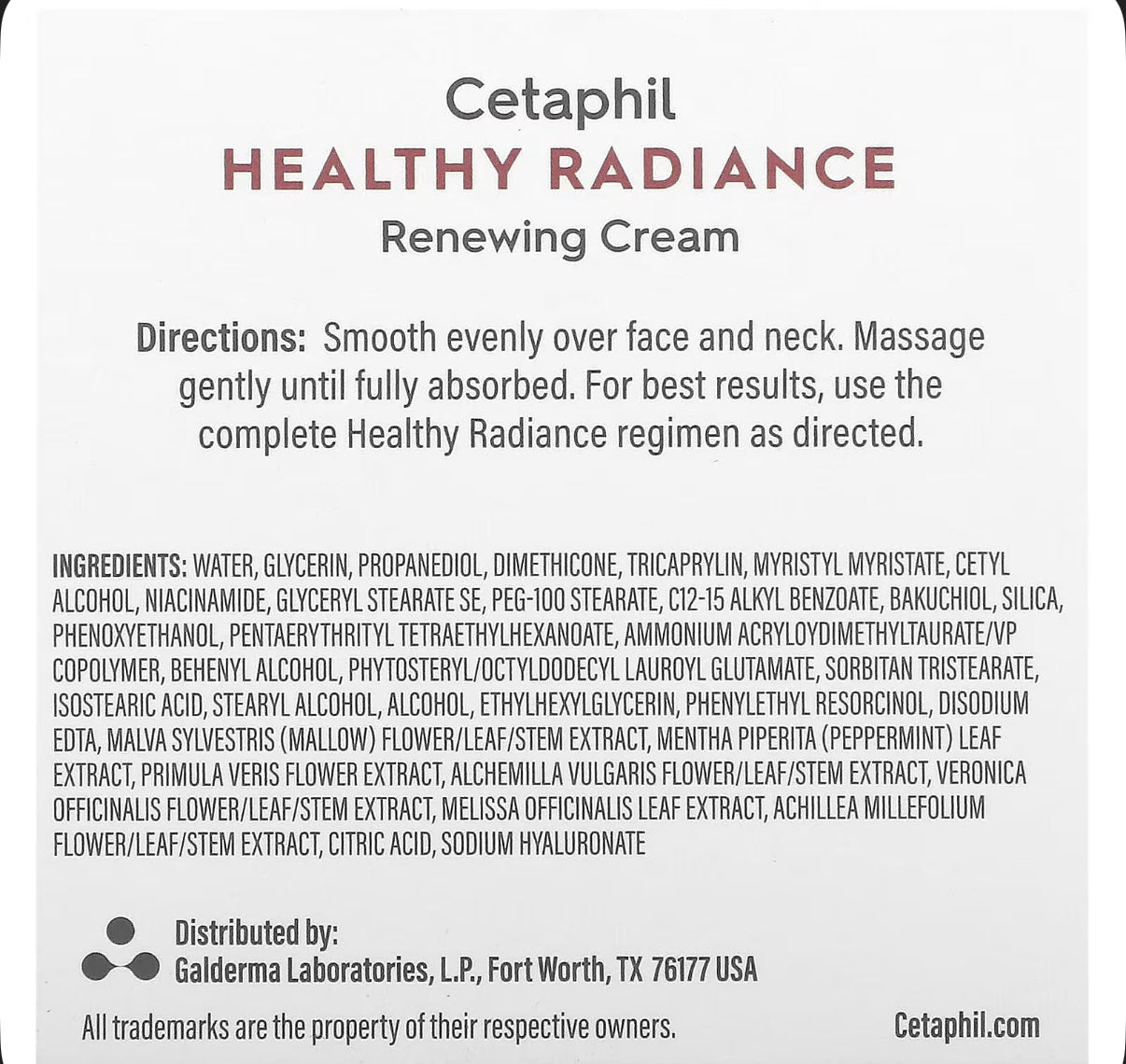 Cetaphil Healthy Radiance Renewing Cream