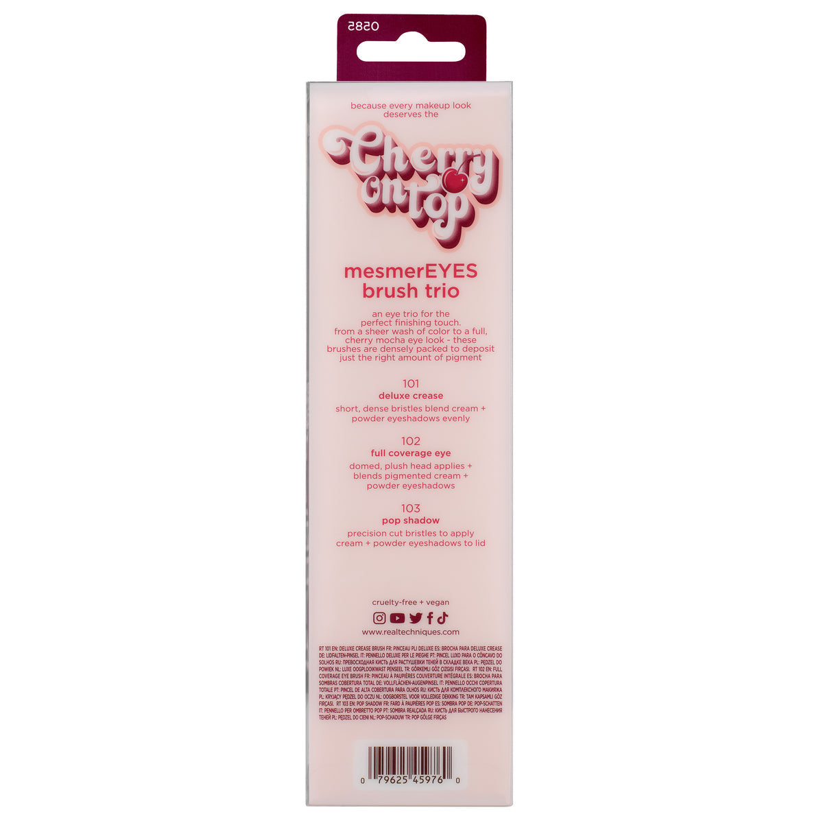 Limited Edition Cherry On Top MesmerEYES Brush Trio by Real Techniques
