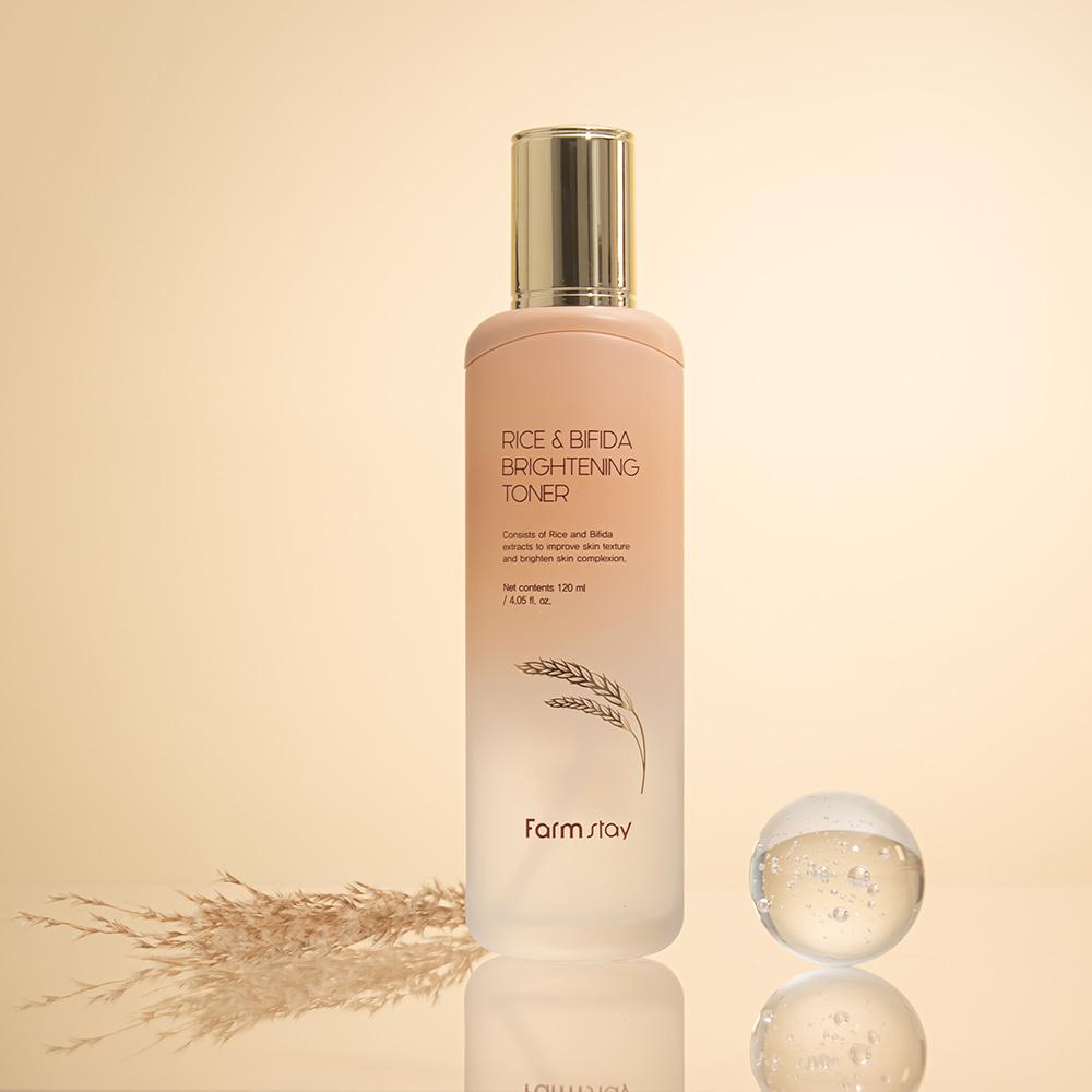 Rice & Bifida Brightening Toner by Farm Stay - Made in Korea