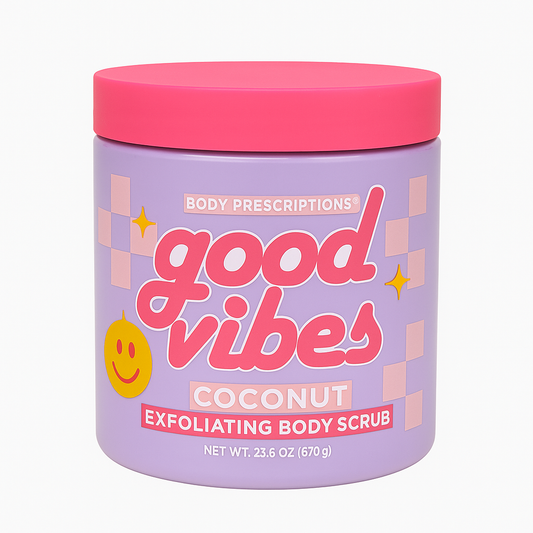 Good Vibes Coconut Exfoliating Body Scrub By Body Prescriptions