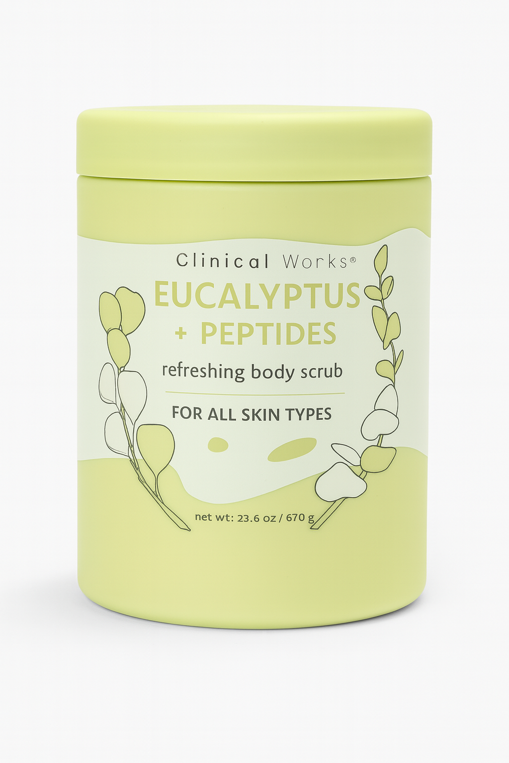 Clinical Works Eucalyptus + Peptides Refreshing Body Scrub