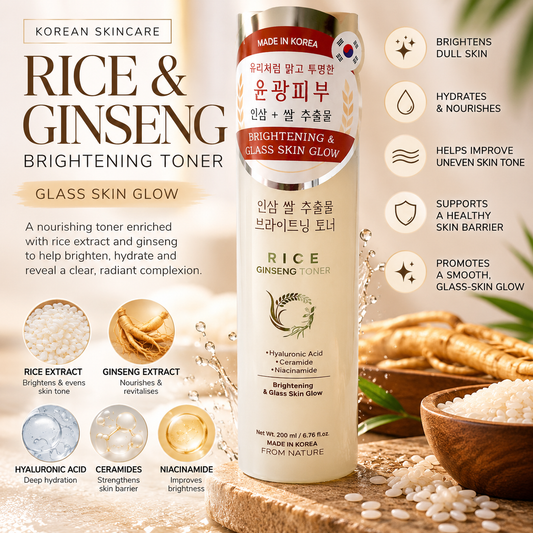 Rice & Ginseng Brightening Glass Skin Glow Toner
